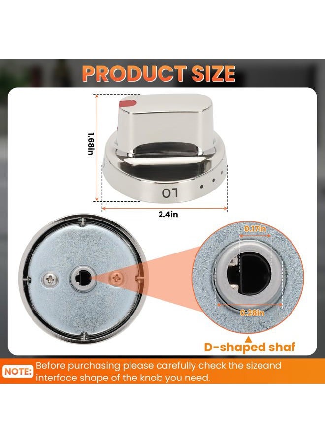 Monkemon Upgraded 5pcs DG64-00472A / DG64-00347A Stove knobs Compatible with DG64-00473A,DG64-00347A,DG64-00347B Samsung Stove knob,Replaces FX710bgs,NX58F5500SS,FX510BGS,FX510BGS,NX58F5300SS - Image 5