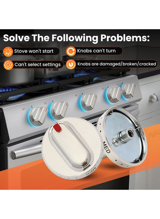 Monkemon Upgraded 5pcs DG64-00472A / DG64-00347A Stove knobs Compatible with DG64-00473A,DG64-00347A,DG64-00347B Samsung Stove knob,Replaces FX710bgs,NX58F5500SS,FX510BGS,FX510BGS,NX58F5300SS - Image 2