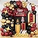 Vibzox Black Burgundy Gold Balloons Arch Kit Maroon Red Black Clear Balloon Garland with Metallic Gold Balloons Star Foil Balloon for Graduation Kids Magical Birthday Baby Shower Party Decoration - Image 3