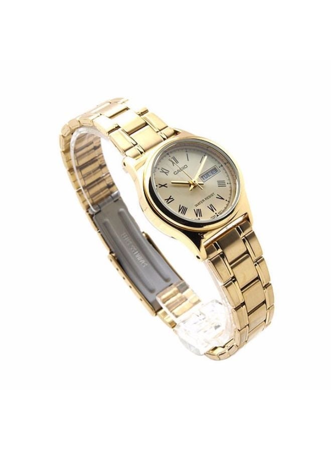 كاسيو ساعة كاسيو للسيدات LTP-V006G-9B، أنالوج، مقاومة للماء، 25 ملم، ذهبي - Image 2