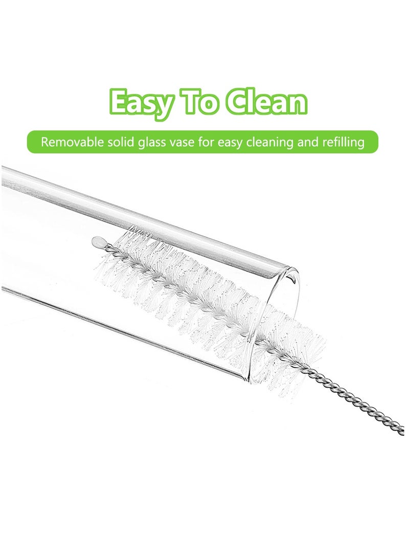 Generic Plants Propagation Stations, Wall Mounted Test Tube Vase with Wooden Stand, 5 Planter Glass Vase for Home and Office - Image 4