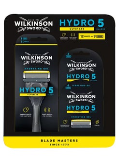WILKINSON Hydro 5 Skin Protection Advanced Men's Shaving Razor With Gel Pool And 9 Blades  - Image 1