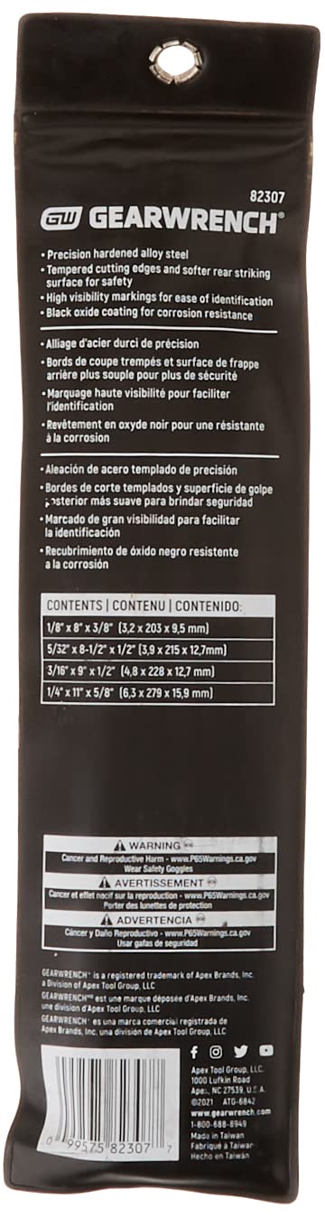 GEARWRENCH 4 Piece Long Taper Punch Set, 82307 - Image 3