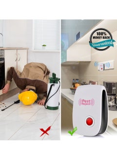 Pest Reject جهاز طرد الآفات الإلكتروني بالموجات فوق الصوتية لطرد الفئران والصراصير والحشرات والجرذان والعناكب والبعوض ومبيد الآفات ومكافحة الآفات المنزلية  - Image 5