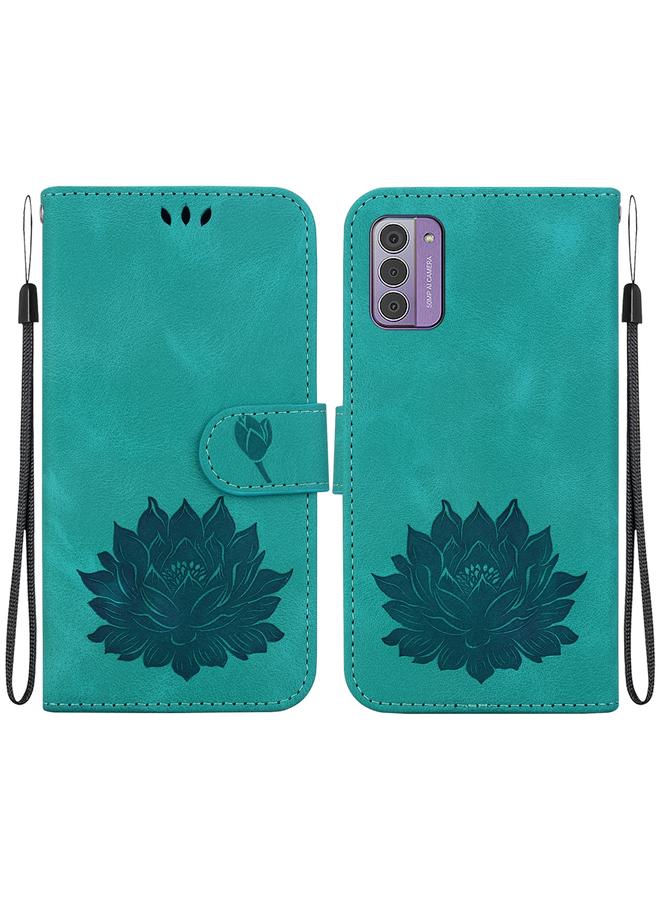 erorex Case For Nokia G42 Lotus Embossed Leather Phone Case  - Image 1
