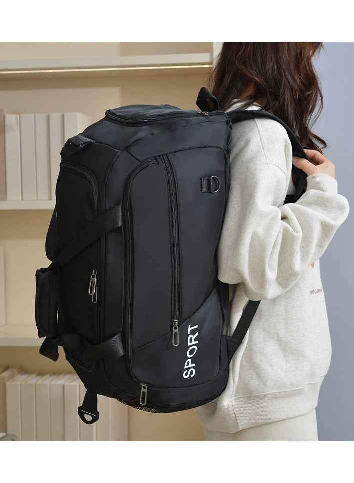 Sports Gym Bag Large Capacity Sport Duffel Bag with Shoe Compartment and Wet Pocket Multi Pocket Sport Bag Yoga Bag for Men Women(Black） - Image 2