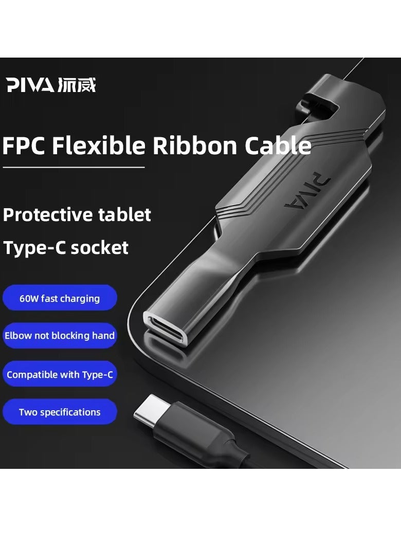 piva BIVA PW-02 Short Type-C Adapter Max PD60W Fast Charging Type-C 10Gbps FPC Tail Port Protector for Tablet - Image 5