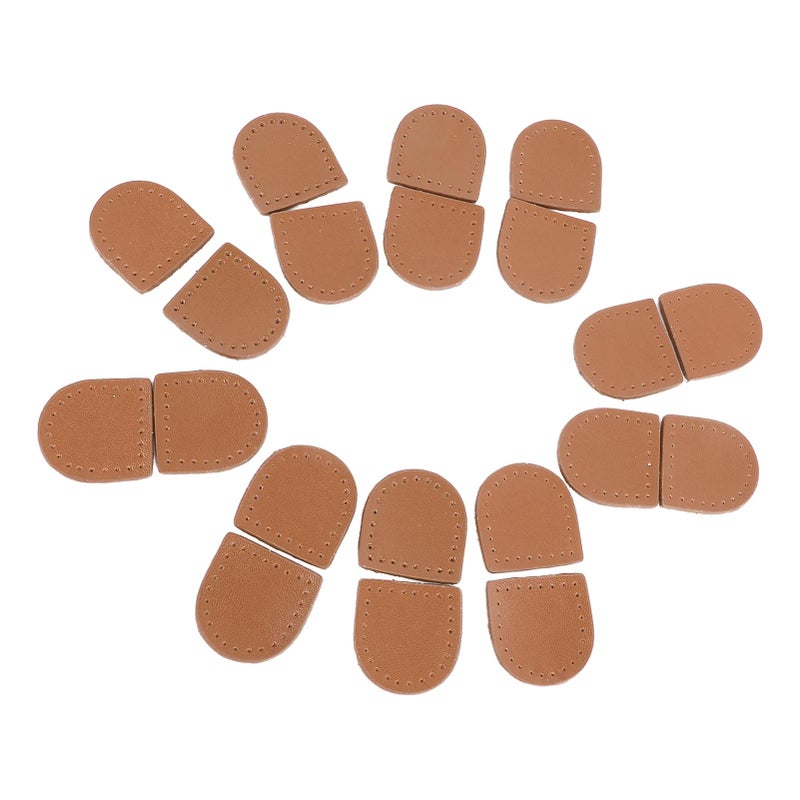 40PCS Zipper Stopper DIY Handcrafted Genuine Leather Multipurpose Fashionable Zipper Ends Top Stoppers Claybank - Image 3