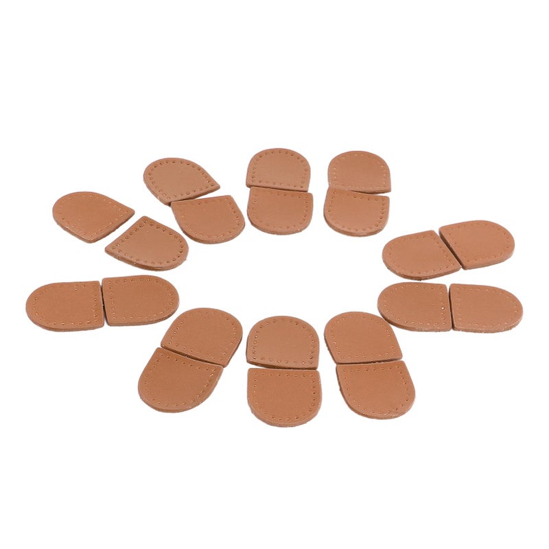 40PCS Zipper Stopper DIY Handcrafted Genuine Leather Multipurpose Fashionable Zipper Ends Top Stoppers Claybank - Image 2
