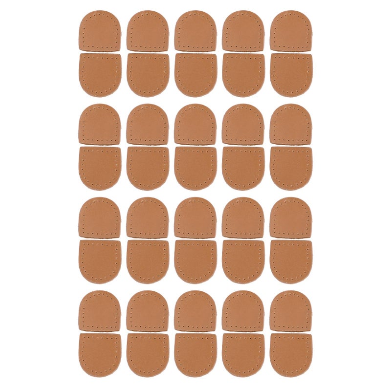 40PCS Zipper Stopper DIY Handcrafted Genuine Leather Multipurpose Fashionable Zipper Ends Top Stoppers Claybank - Image 1