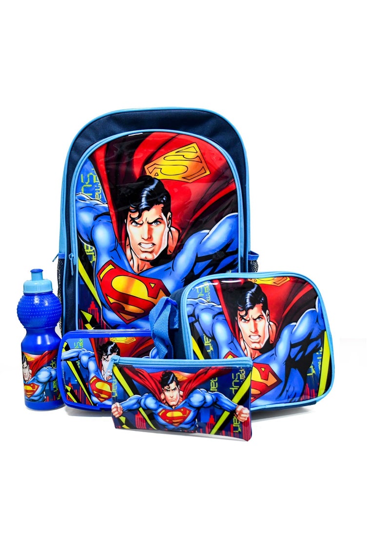 SUPERMAN 5-in-1 Trolley Backpack Set, 16 inches - Image 2