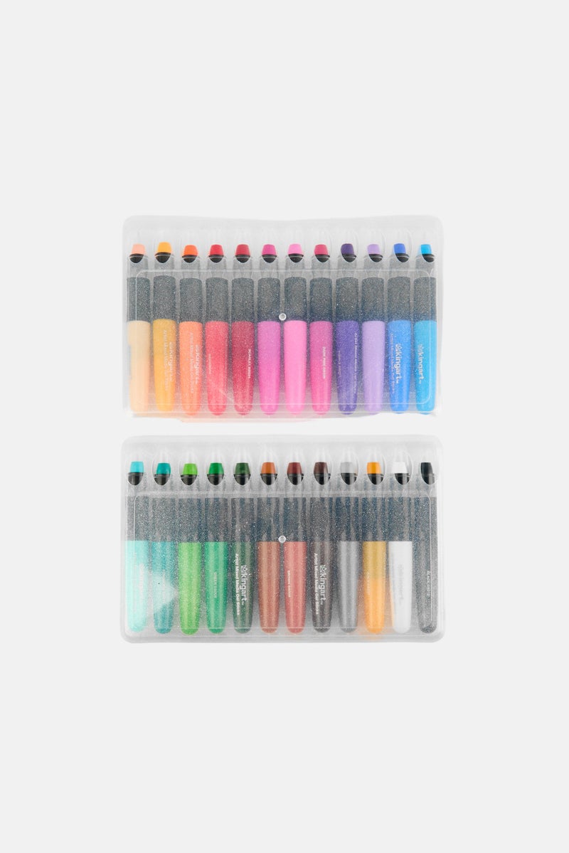 KINGART 24 Piece Mixed Media Gel Stick Set, Multicolor  - Image 3