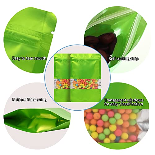 TRUE SHOP THE ULTIMATE SOLUTION FOR FOOD STORAGE - FOIL POUCH STAND-UP BAGS WITH SELF-SEALING TECHNOLOGY MATT GREEN (1000 GM, 20, count) - Image 5