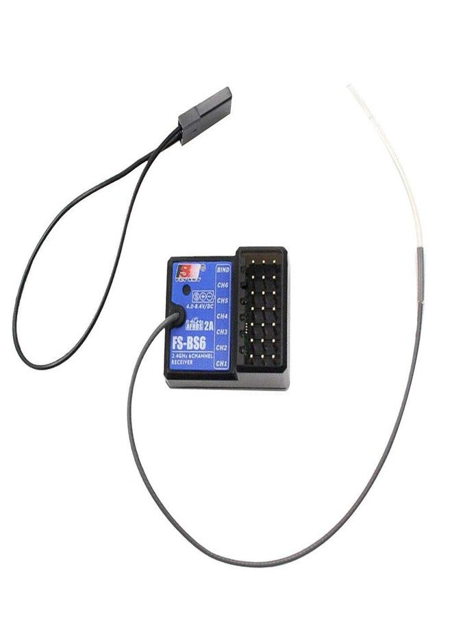 جهاز استقبال HOBBYMATE Flysky FS-BS6 لجهاز إرسال/تحكم عن بعد لسيارة التحكم عن بعد FS-GT5، 6 قنوات مع نظام تثبيت جيروسكوبي - Image 4