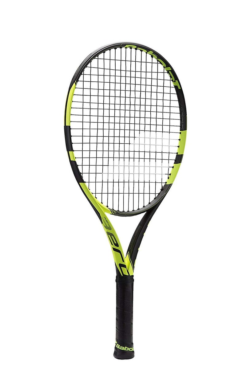 Babolat Junior Pure Aero 25 Tennis Racquet- Black/Yellow - GRIP 1, BLACK/YELLOW