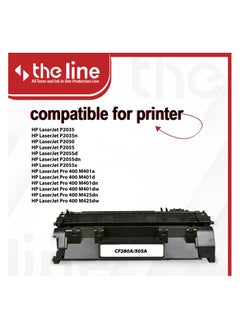 The Line The line 80A 05A CF280A CE505A Toner Cartridge Compatible with HP LaserJet Pro 400 M410 M401D M401A M401N M401DN M401DW M425DW M425DN P2030 P2035 Printer N P205 0 P2055D P2055DN  Black  - Image 3