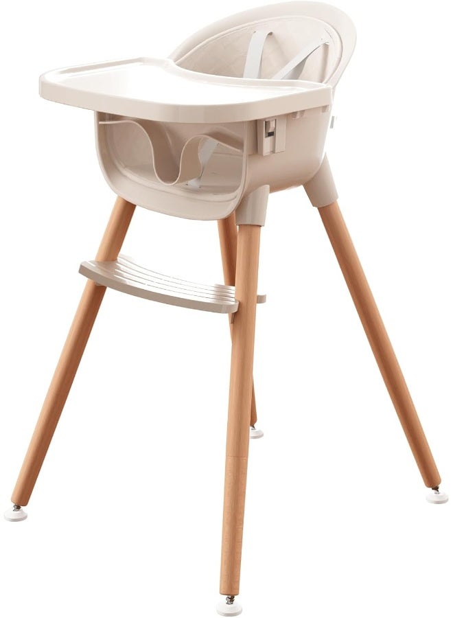 Fodoss 3-in-1 Wooden High Chair for Babies and Toddlers - Image 1