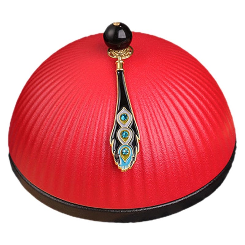 Red Ceramic Ashtray with Lid Vintage Smoking Ash Holder for Office Living Room - Image 2