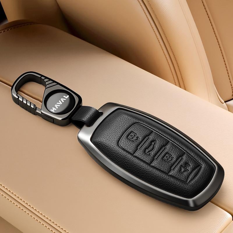 Zinc Alloy Car Key Case For Haval H6 H9 H2 H7 Old M6 Keychain Remote Cover Shell Housing Fob Accessories  (Black) - Image 1