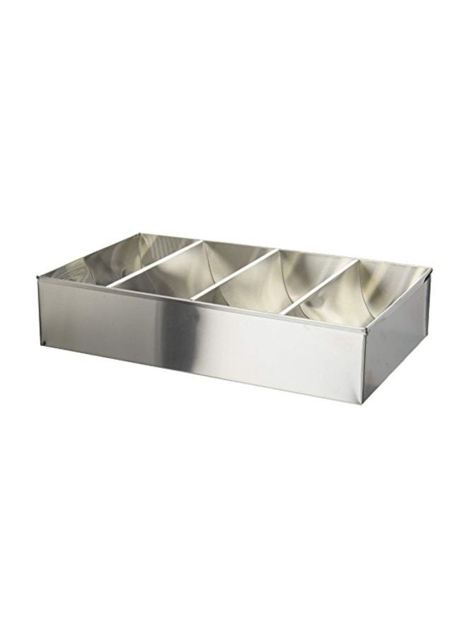 Winco 4-Compartment Stainless Steel Cutlery Bin