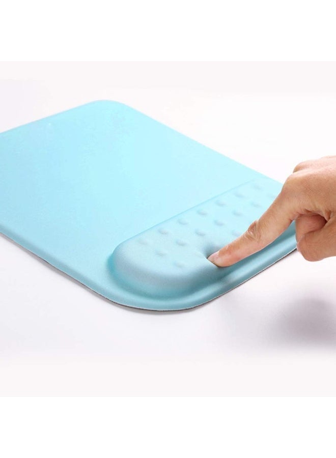 TRASSLE Wrist Protector Office Mouse Pad,Ergonomic Solid Color Simple Mouse Pad,Non Slip Silicone Mouse Mat With Massage Button For Pain Relief (Black) - Image 5