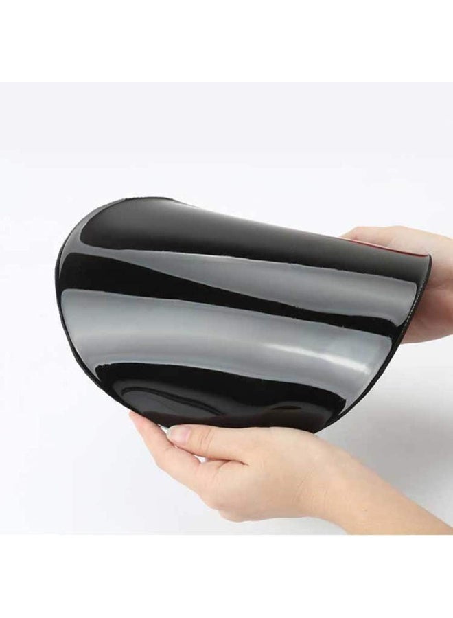 TRASSLE Wrist Protector Office Mouse Pad,Ergonomic Solid Color Simple Mouse Pad,Non Slip Silicone Mouse Mat With Massage Button For Pain Relief (Black) - Image 3