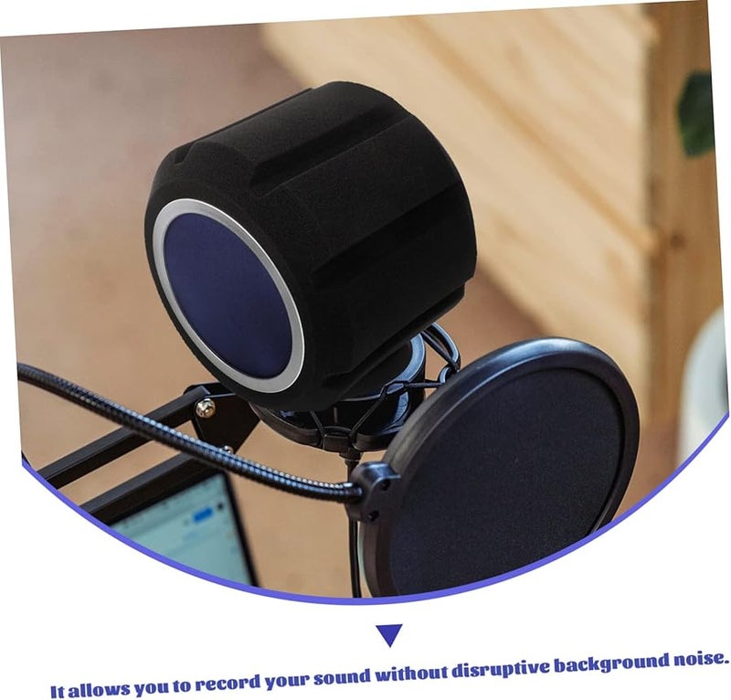 Black Foam Microphone Cover Windscreen Noise Reduction Dust Protection Easy Install - Image 4
