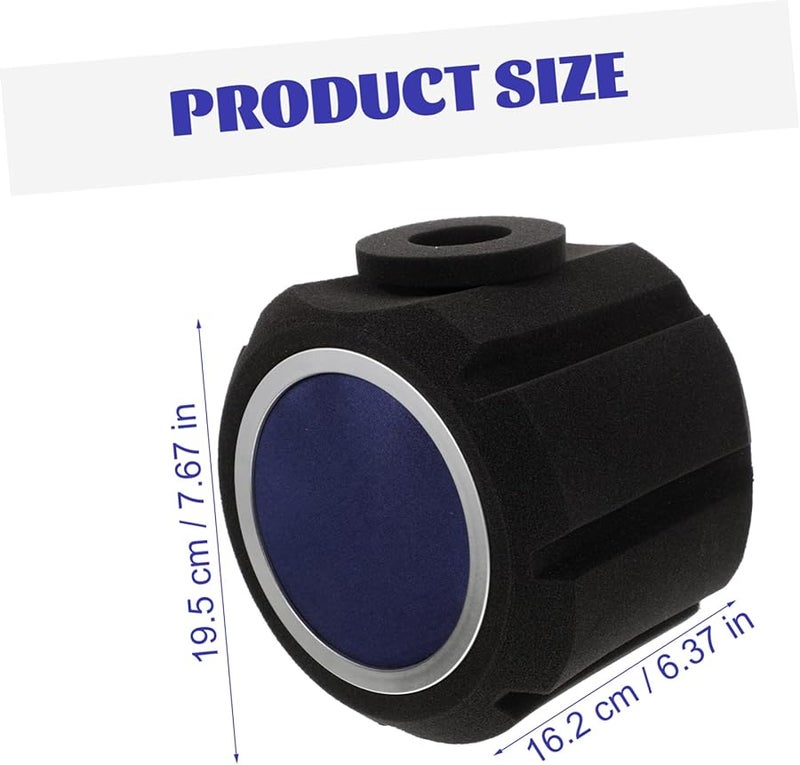 Black Foam Microphone Cover Windscreen Noise Reduction Dust Protection Easy Install - Image 3