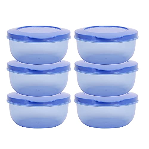 Cutting EDGE 600ml Eco-Storage Plastic Container & Organizer Set of 6 for Kitchen, Refrigerator, Lunch & Food Storage (Light Blue) - Image 3