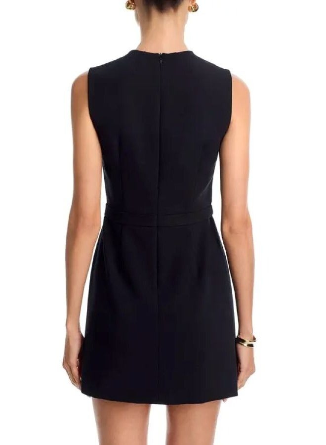 French Connection Whisper High Neck Skirt Mini Dress - Image 3