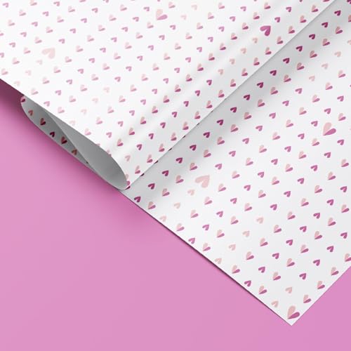 QIPS | NUKKAD Beautiful Hearts Printed Gift Wrapping Paper – Pack of 10 Sheets (19” x 29”) | Glossy Finish, 80 GSM Acid-Free Paper | Ideal for Birthdays, Baby Showers & Festivals - Image 1