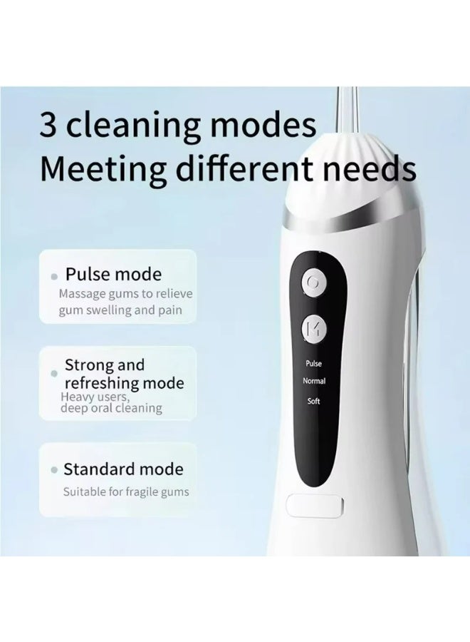 Panda Water Flosser For Teeth Cordless 200Ml Portable Oral Irrigator Flosser 3 Cleaning Modes And 4 Jet Tips, Ipx7 Waterproof - Image 4