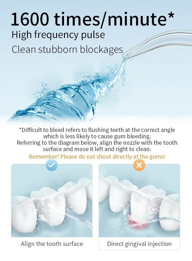 Panda Water Flosser For Teeth Cordless 200Ml Portable Oral Irrigator Flosser 3 Cleaning Modes And 4 Jet Tips, Ipx7 Waterproof - Image 5