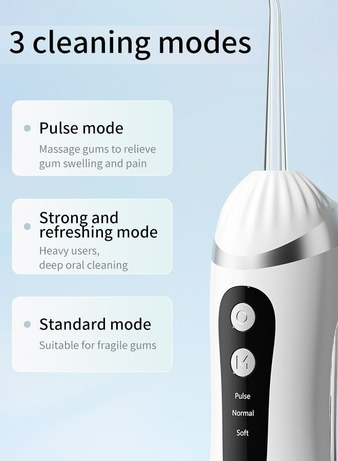 Panda Water Flosser For Teeth Cordless 200Ml Portable Oral Irrigator Flosser 3 Cleaning Modes And 4 Jet Tips, Ipx7 Waterproof - Image 4