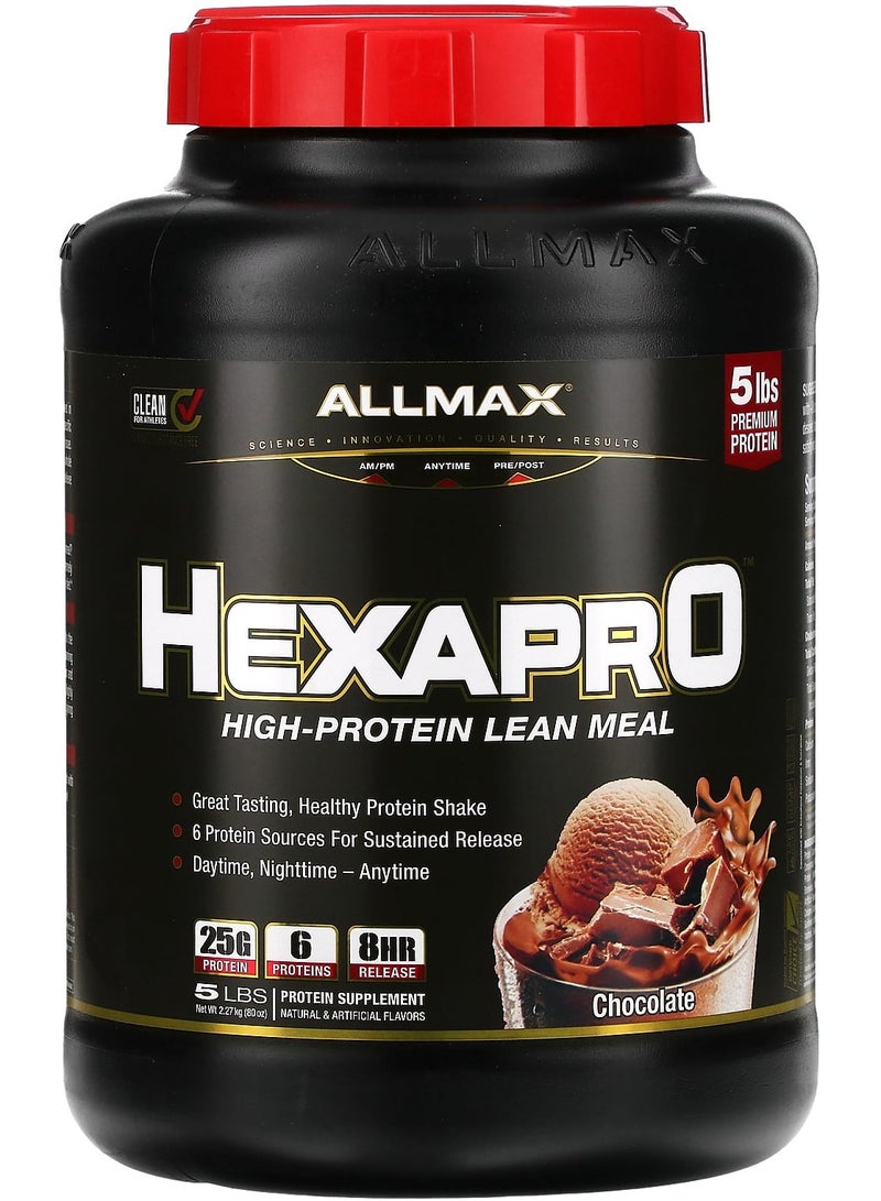 Allmax Hexapro, High-Protein Lean Meal, Chocolate, 5 lbs (2.27 kg)