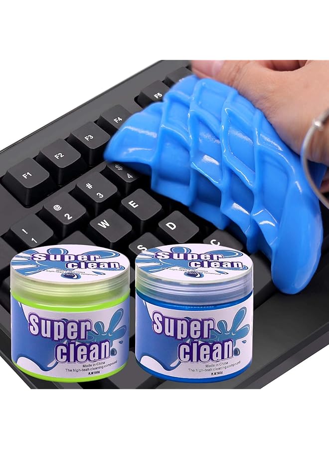 PROMASS Cleaning Gel for Car, Keyboard Cleaner, Automotive Dust Cleaning Kit Universal Detailing Car Crevice Cleaner Auto Air Vent Removal Putty Cleaning Cleaner for Car Vents, PC, Laptops, Cameras (2 Pcs) - Image 1