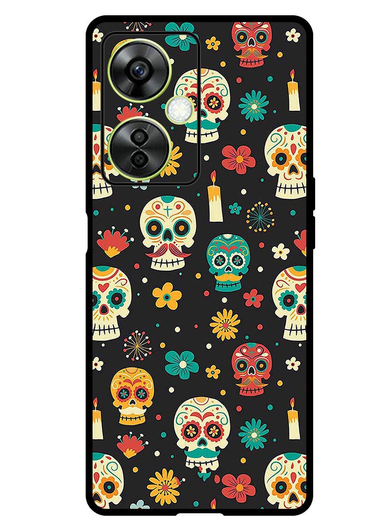 Theodor Protective Case Anti Scratch Shock Proof Bumper Cover For OnePlus Nord N30 Skeleton Patterns - Image 1