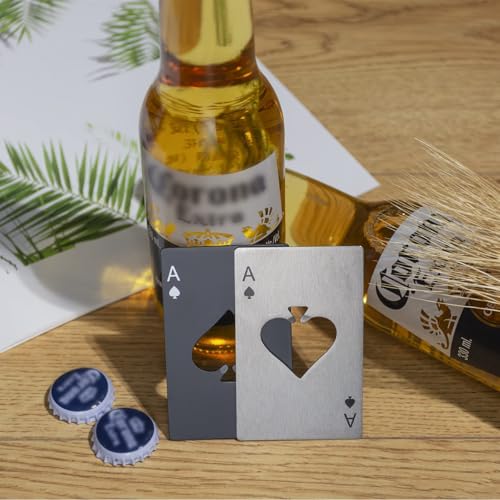 DIANZHU Wine Bottle Opener Stainless Steel Credit Card Size Casino Beer Bottle Opener Cap Opener for Your Wallet Wedding Party Groomsmen Bridesmaid Gifts 6 Pcs - Image 4