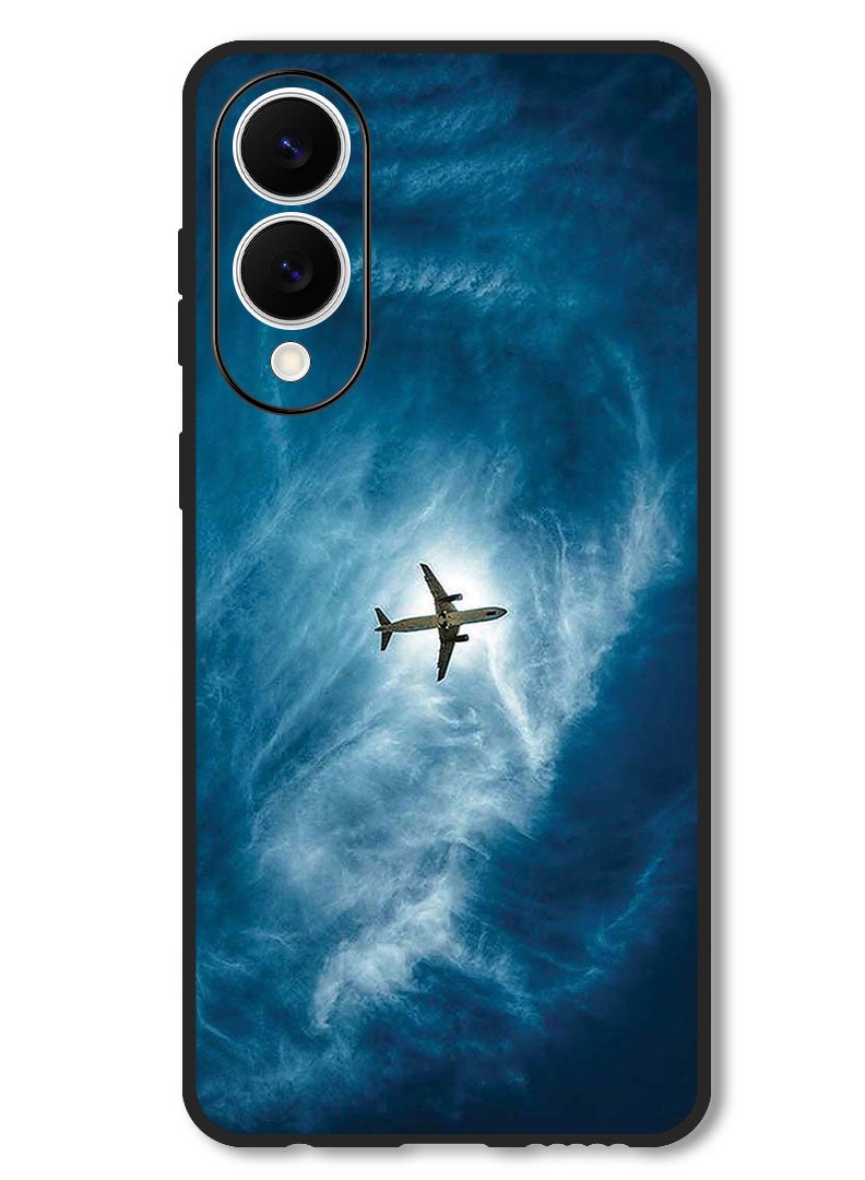 Theodor Case Compatible with Samsung Galaxy S25 Edge 6.7 Inch Protection Shockproof Bumper Cover Plane In The Sky - Image 1