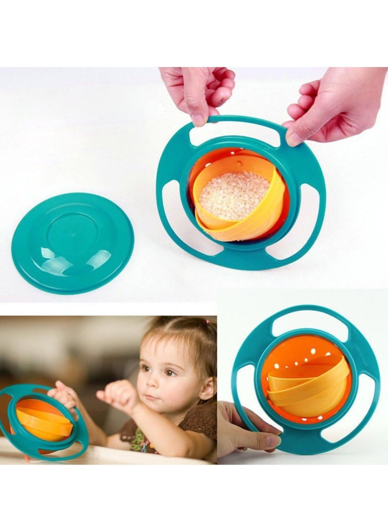 ORiTi - Gyro Bowl 360 Dgree Rotation Spill Resistant Gyroscopic Bowl with Lid - Image 1