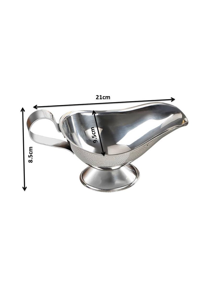 FINALITY finality Stainless Steel Gravy Boat Elegant Gravy Server with Classic Lip Gravy Pourer for Thick Sauces Salad Dressings for Home Cafe Restaurant Use Large  - Image 5