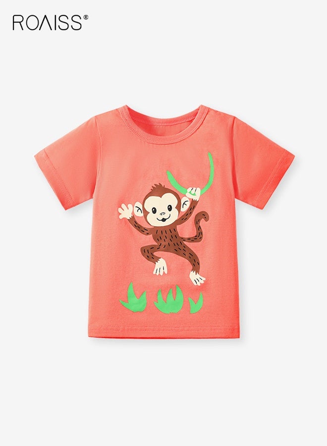 roaiss Boys' 3 Pack Short Sleeve Crewneck T-Shirt Set, Stylish Unique T shirts for Boys, Summer Cartoon Tops, Suitable for Daily Wear or Any Occasion  - Image 3
