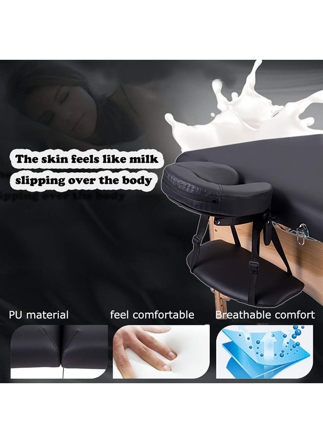 BestMassage Portable 84 Inches Long 28 Inchs Wide Hight Adjustable Table 2 Folding Massage Spa Facial Cradle Salon Bed W/Carry Case, 1 Count (Pack of 1), Black  - Image 4