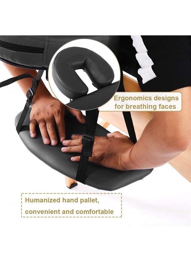 BestMassage Portable 84 Inches Long 28 Inchs Wide Hight Adjustable Table 2 Folding Massage Spa Facial Cradle Salon Bed W/Carry Case, 1 Count (Pack of 1), Black  - Image 5