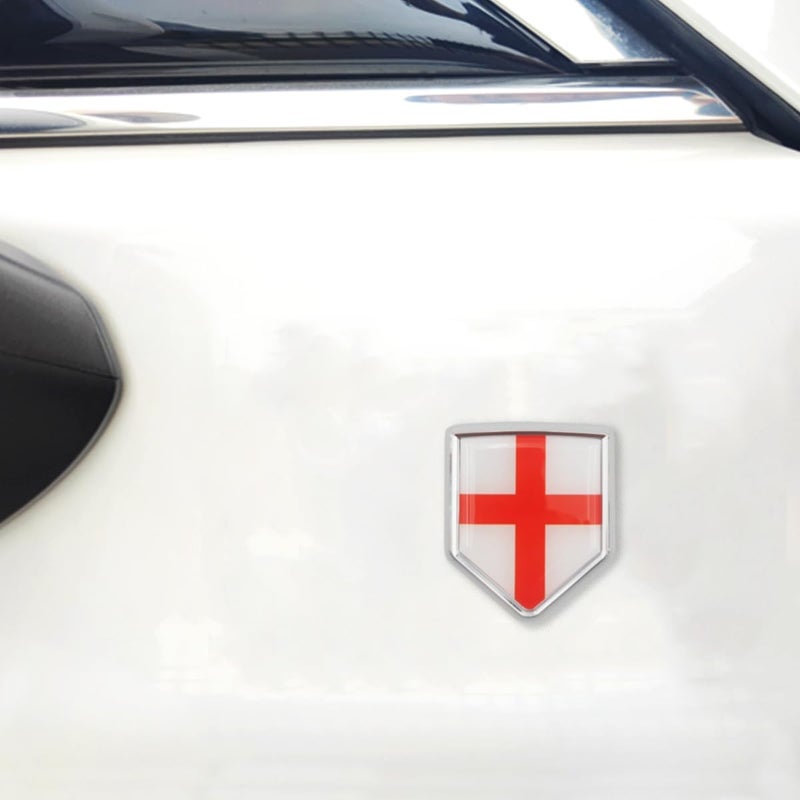 Overdecor England Flag Decal Stickers Car Emblem English Car Accessories Decorations Chrome Shield Flag Sticker Decals for Cars Truck Vehicles, 2 Pack - Image 4