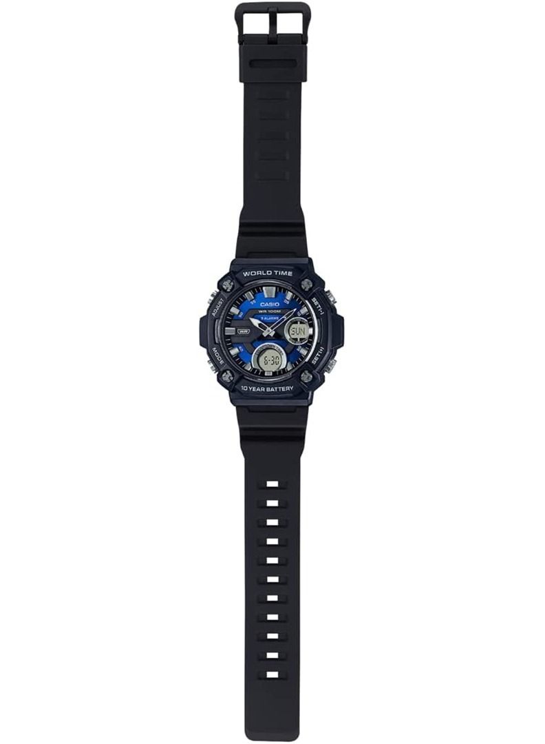Casio Men's Watch Digital Analog Blue Dial Resin Band AEQ-120W-2AVDF - Image 5