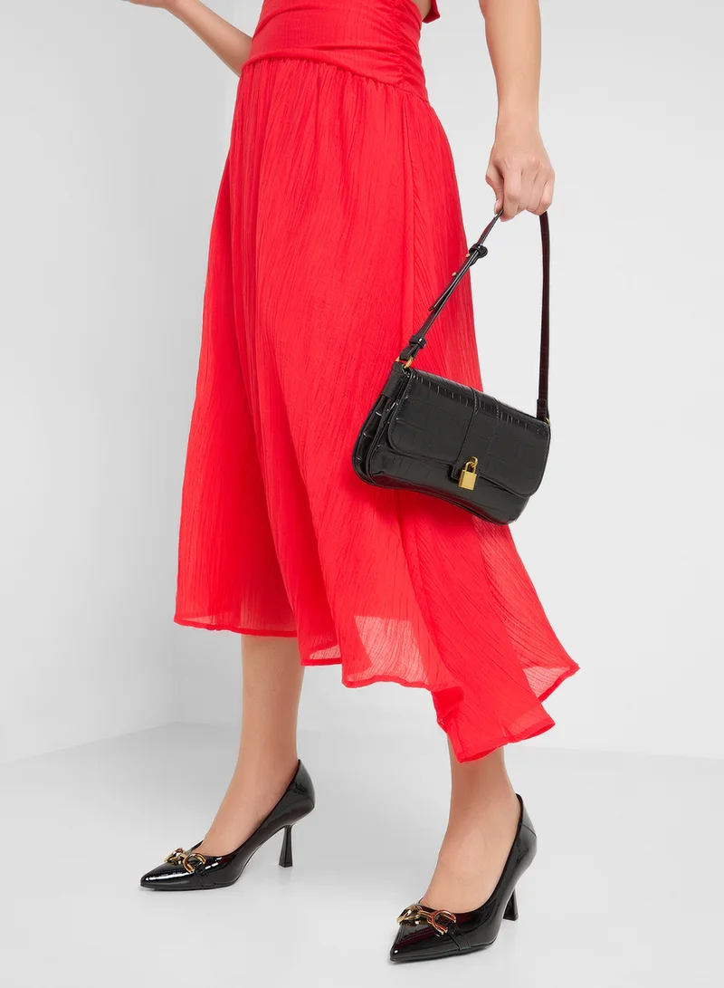 Ella Black Heeled Ladies Pump for Women | Best Price UAE