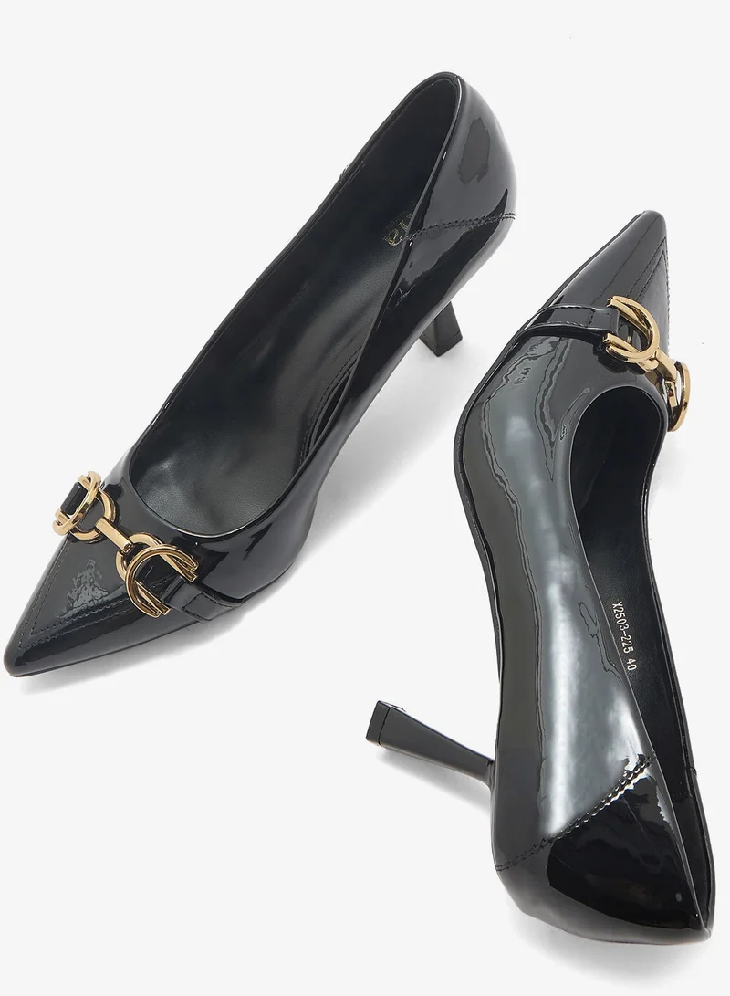 Ella Black Heeled Ladies Pump for Women | Best Price UAE