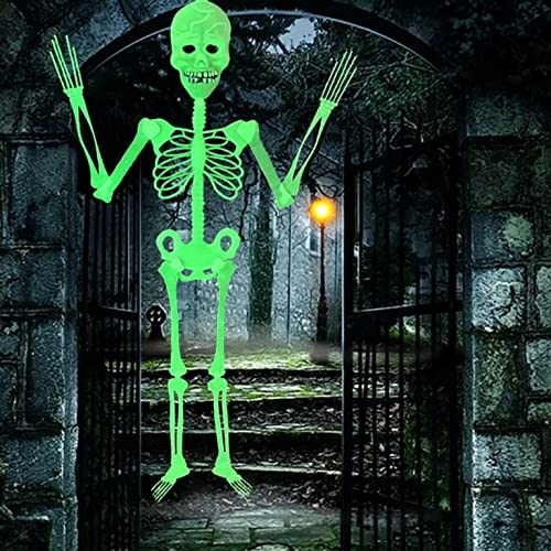 Smart Picks Halloween Skeleton Glow in Dark Hanging Scary Party Prop Wall Decoration Reusable (25 Inch) - Image 2