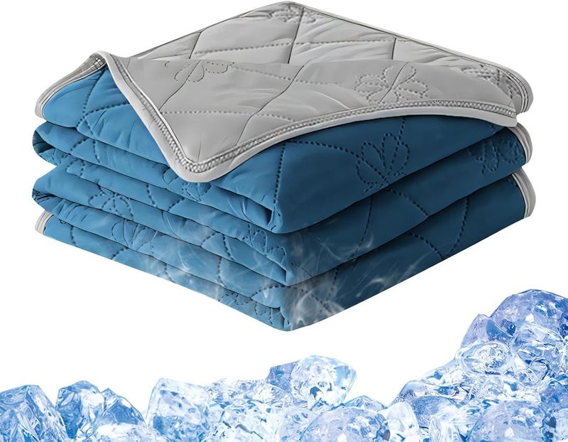 Cooling Comforter | Summer Cold Blankets for Sleeping | Lightweight Night Sweats Cold Bedding for Couch Travel Bedroom Outdoor Camping Indoor Home Living Room - Image 1